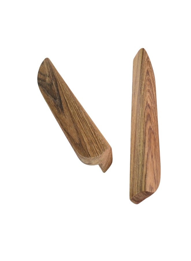 CURIOFACT Teakwood RAW Handles, Wardrobe Handle, Kitchen Cabinet Handle, Drawers Pully, C-Shape, Set of 2 (RAW Unfinished Ready to Polish, 8 INCH,) - Image 4